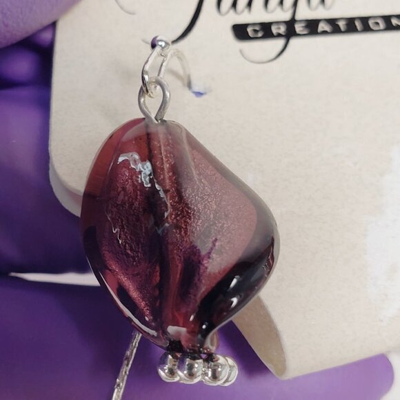 Women's Polished Silver tone Colorful Beads Necklace with Matching Drop Earrings - Picture 6 of 6